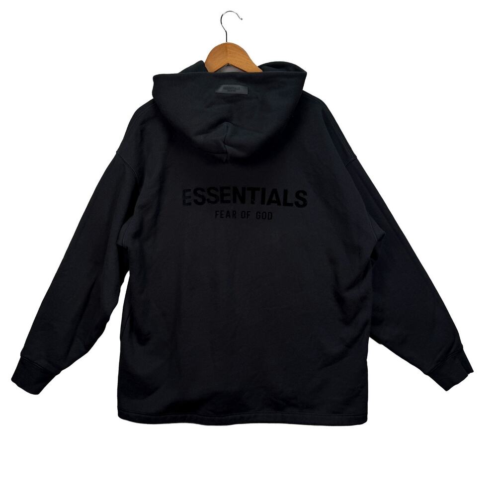 Fear of God Essentials Black Pullover Hoodie Men’s Sweater Winter Street sz M